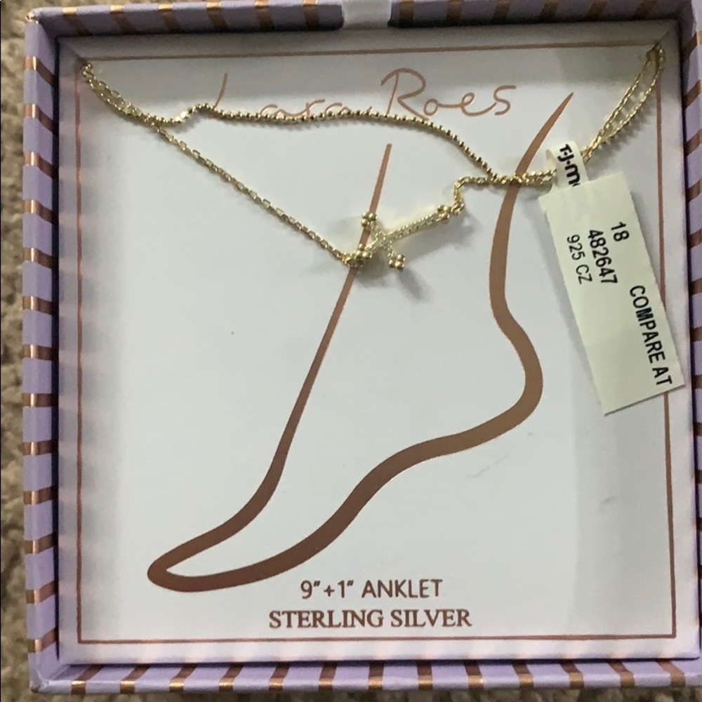Sterling Silver Cross Anklet
